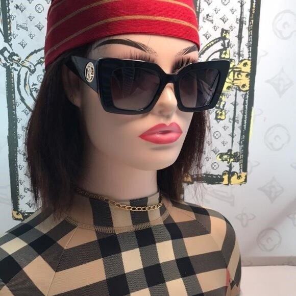 New Authentic Burberry BE4344 8450 Black Sunglasses